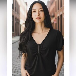 Rue+ brand nwt black stretchy top !